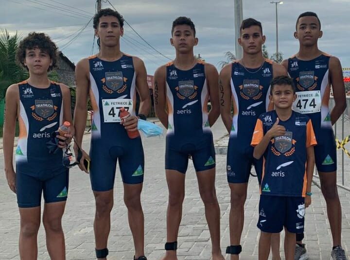 Alunos da Escolinha Aeris de Triathlon Formando Campeões estream em provas estaduais