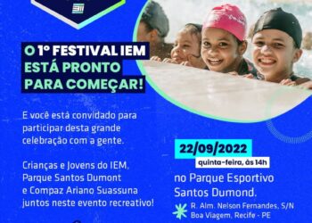 Instituto Etiene Medeiros reúne 280 crianças e jovens nesta quinta-feira para o Festival IEM, em Recife (PE)