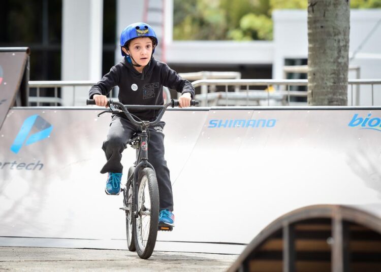 Crianças contam com espaço especial no Shimano Fest 2023, em São Paulo