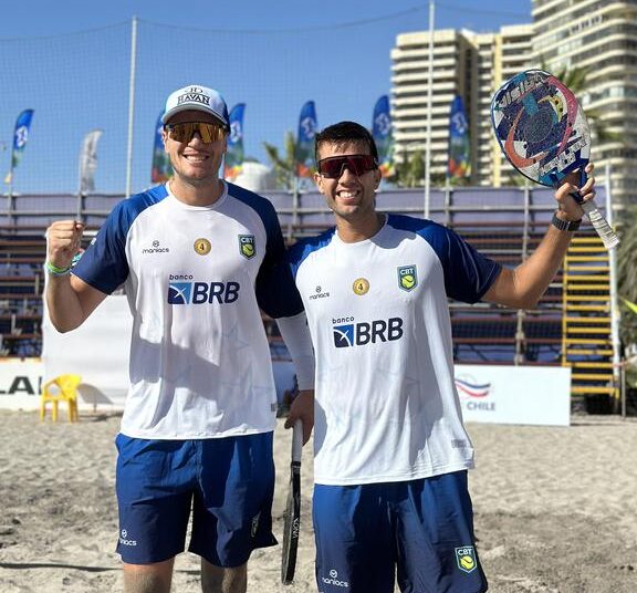 Beach Tennis: André Baran, número 1 do Brasil, é ouro nas duplas masculinas no Pan-Americano no Chile