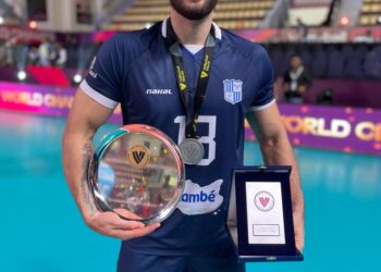 Melhor central do Mundial, Renan Michelucci celebra campanha do Minas e mira título da Superliga